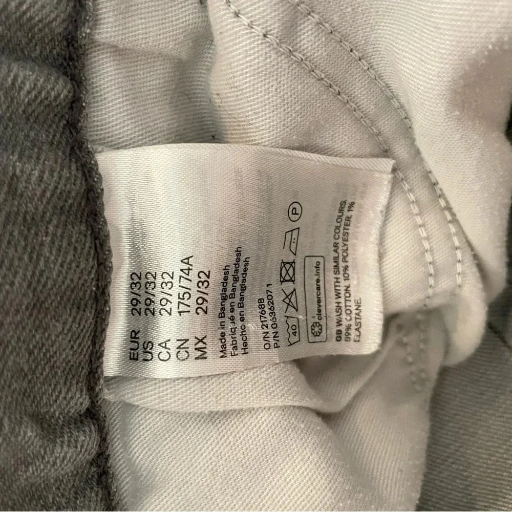 H&M Gray Slim Denim Men’s Jeans Size‎ 29/32